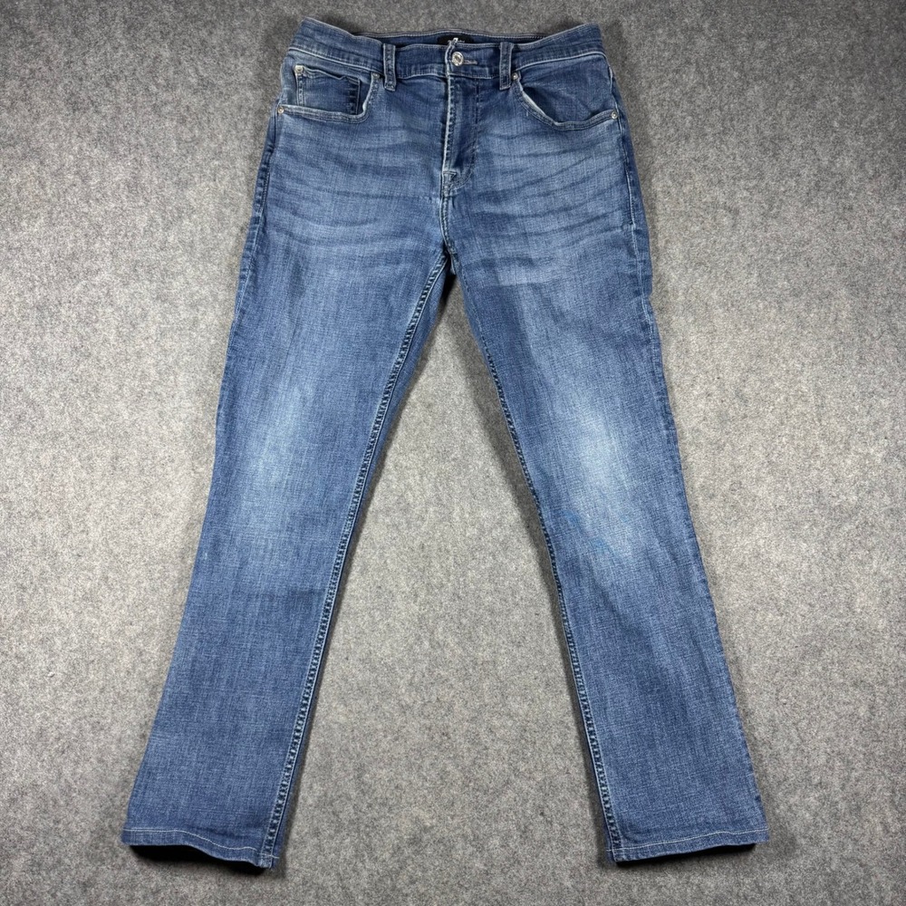 7 For All Mankind Jeans Mens 29x28‎ Blue Wash The Straight Straight Leg Stretch